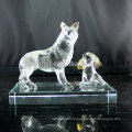 Прекрасный подарок Кристалл собака фигурка отполированный Кристалл щенок для детей детские сувениры